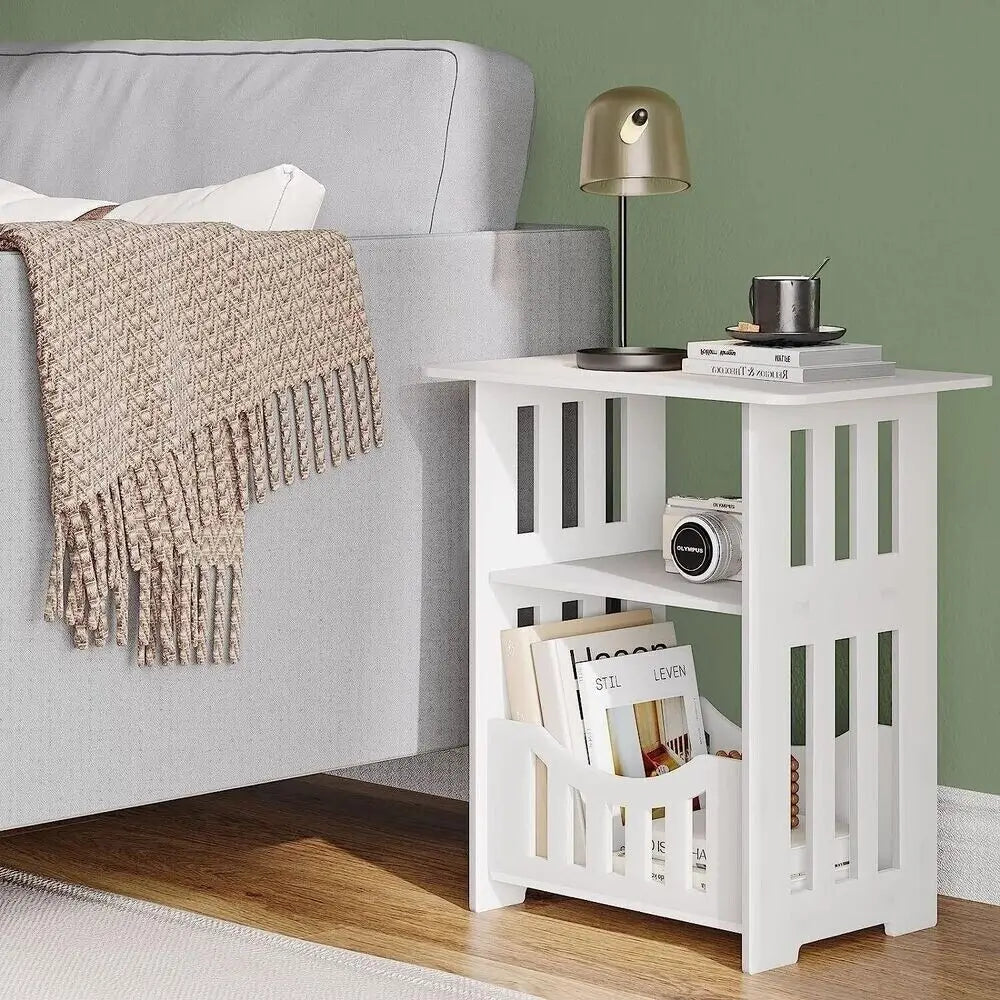 Multi-Layer Bedside Table Foldable Bookshelf Home Small Cabinet Storage Table Nightstand Bedside Furniture for Bedroom