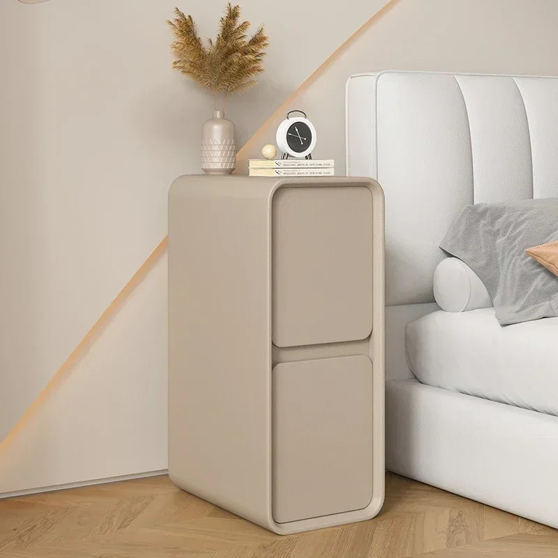 Bedroom Bedside Table Nordic Minimalism Light Luxury Narrow Edge Bedside Table Cream Style Cabinet Modern Home Decor
