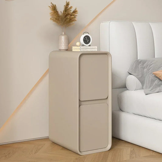 Bedroom Bedside Table Nordic Minimalism Light Luxury Narrow Edge Bedside Table Cream Style Cabinet Modern Home Decor