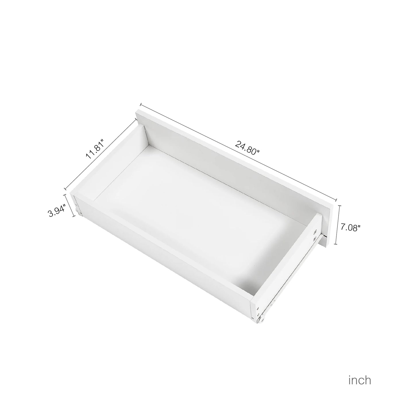 Modern Accent Chest of Drawers 6 Drawers Dresser for Bedroom Organizer with Led Light, White