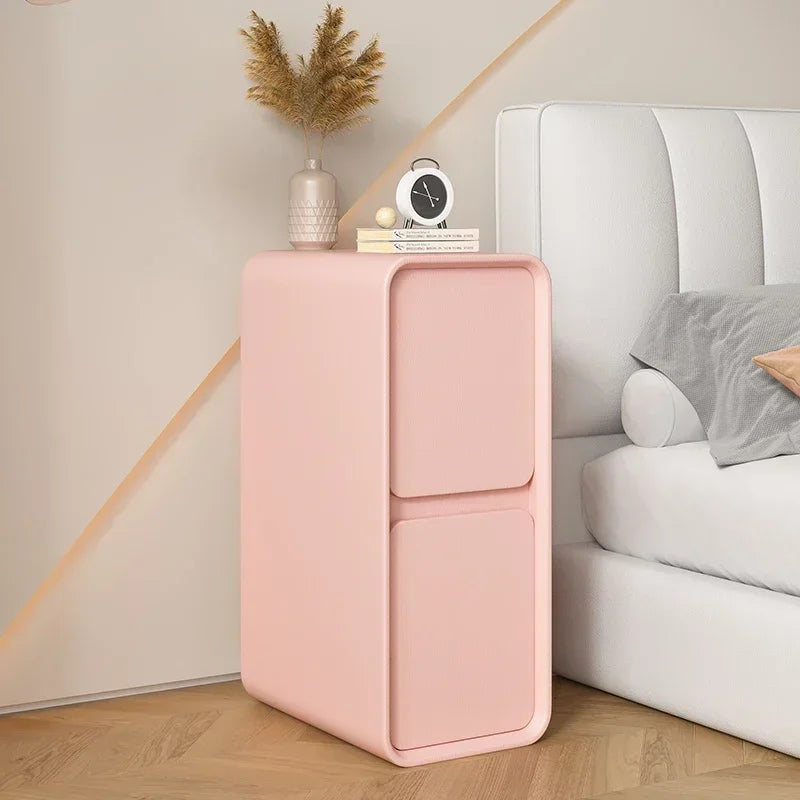 Bedroom Bedside Table Nordic Minimalism Light Luxury Narrow Edge Bedside Table Cream Style Cabinet Modern Home Decor