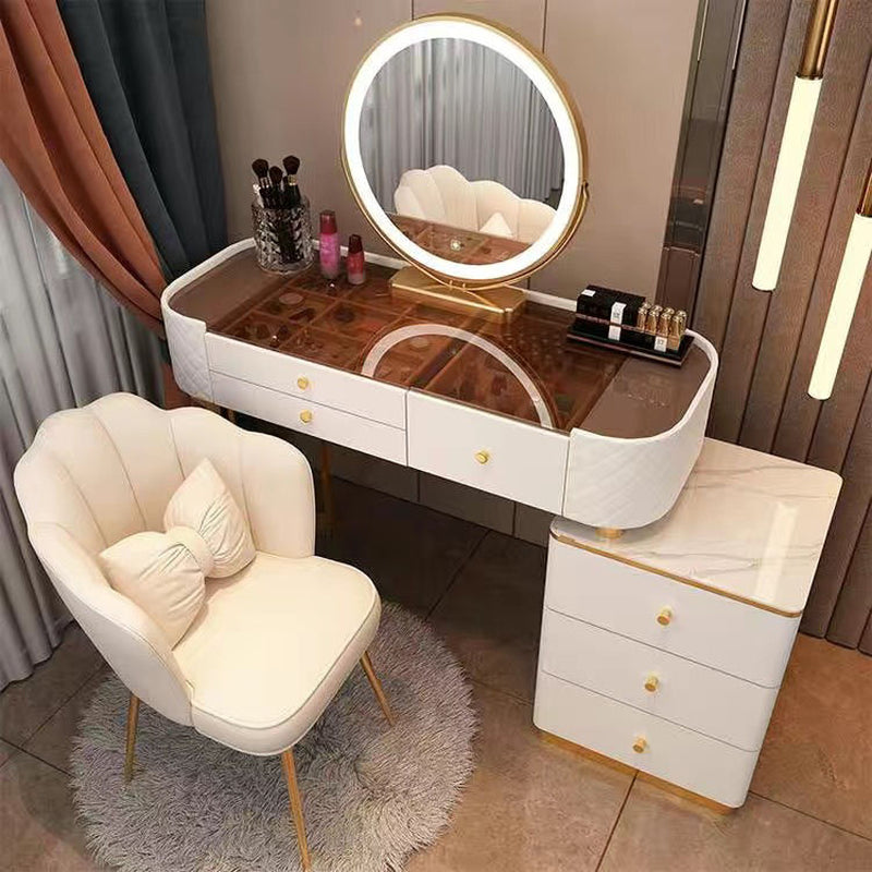 Modern Minimalist Bedroom Dresser Chair Set