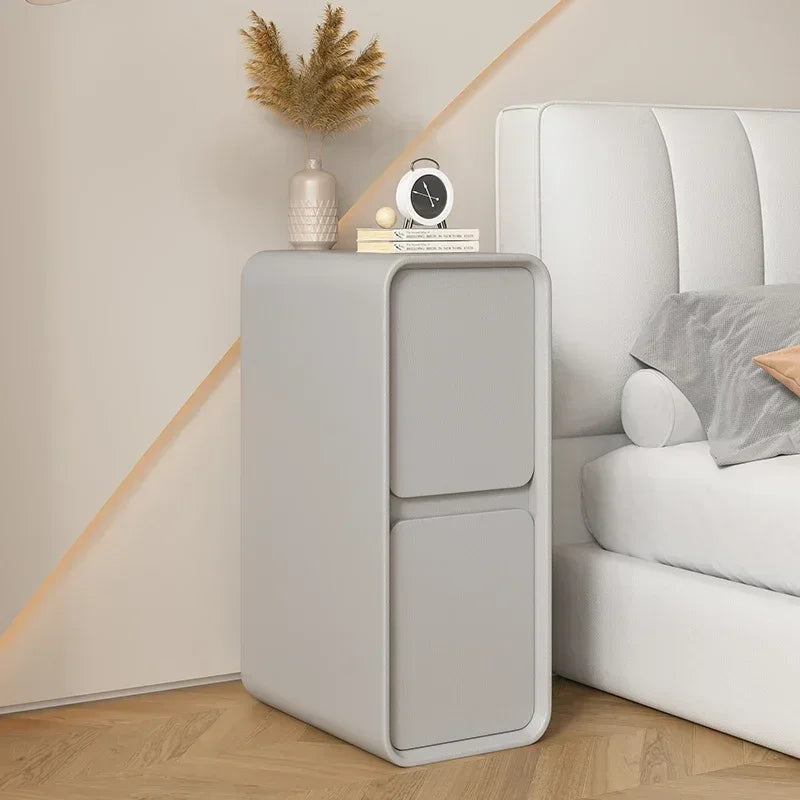 Bedroom Bedside Table Nordic Minimalism Light Luxury Narrow Edge Bedside Table Cream Style Cabinet Modern Home Decor