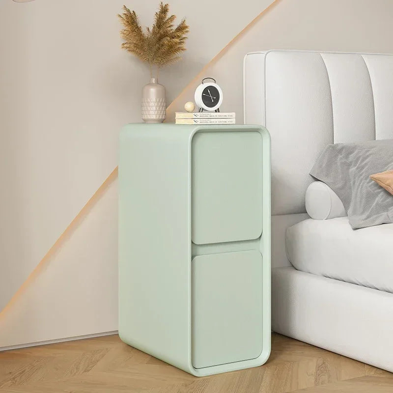 Bedroom Bedside Table Nordic Minimalism Light Luxury Narrow Edge Bedside Table Cream Style Cabinet Modern Home Decor